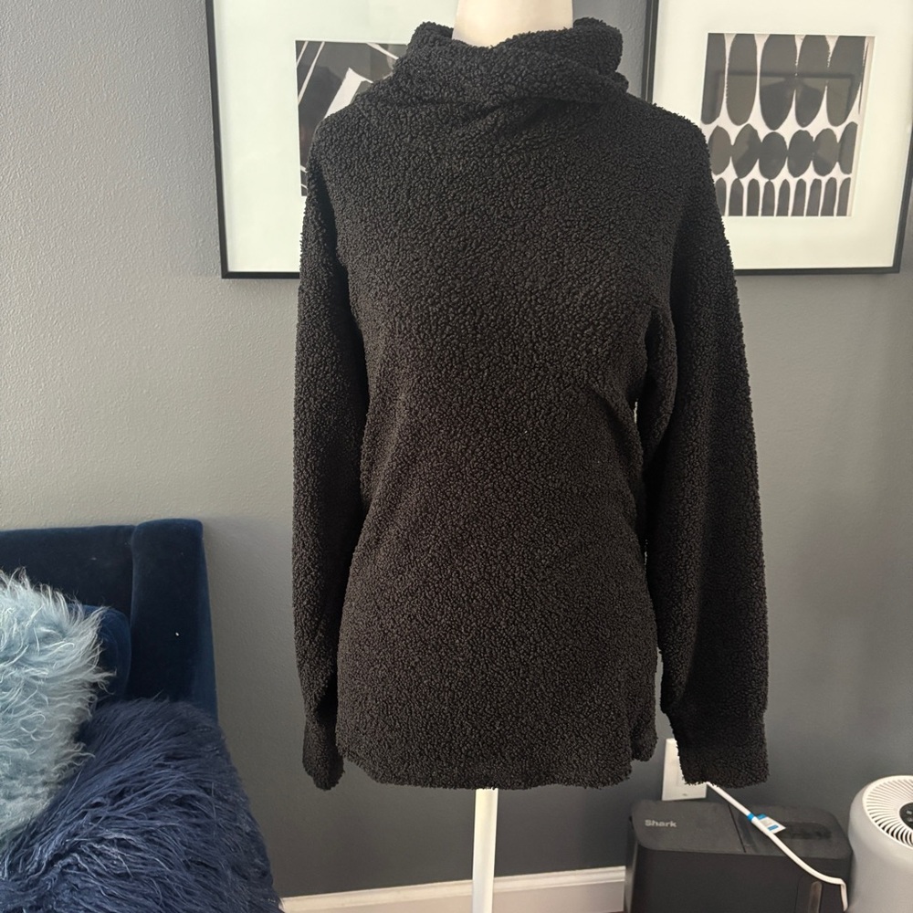 Cozy Black Fleece Sweater